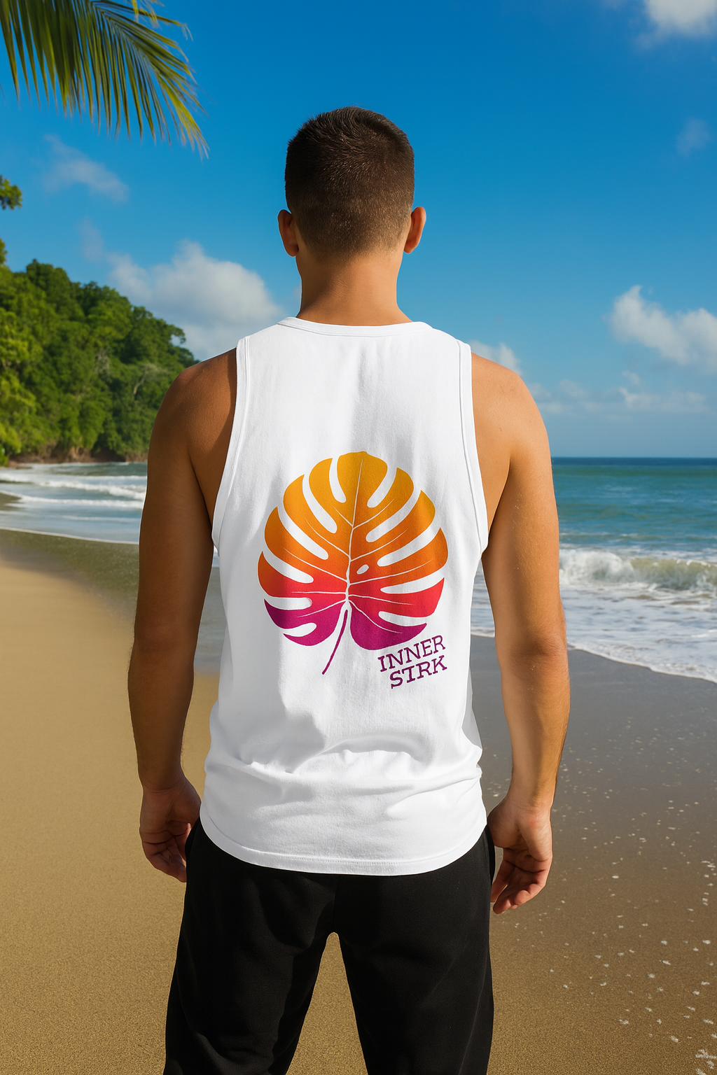 Men’s Monstera Lucky tank top